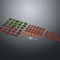 Various Colored Ceramic Floor Tiles with Different Shapes for Home Interior Design