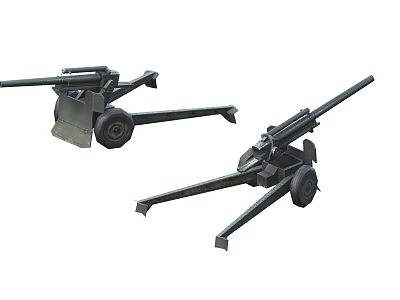 Vintage Military Cannons with Wheel Carriages and Long Barrels in Classic Design 3d model Vintage Military Cannons with Wheel Carriages and Long Barrels in Classic Design 3d model