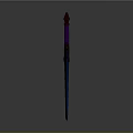 Blue Bladed Sword With Purple Hilt And Brown Decorative Cross Guard
