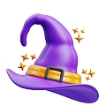 Modern Halloween Hat Witch Hat Cartoon Hat 3d model