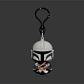 Cartoon Character Keychain With White Black Orange Design Portable Decorative Accessory For Daily Use
