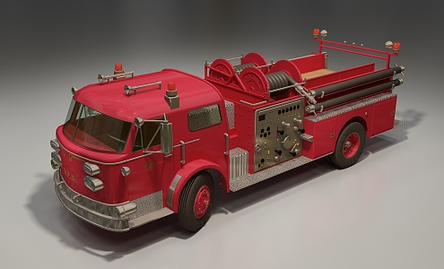 modern fire truck car 3d model