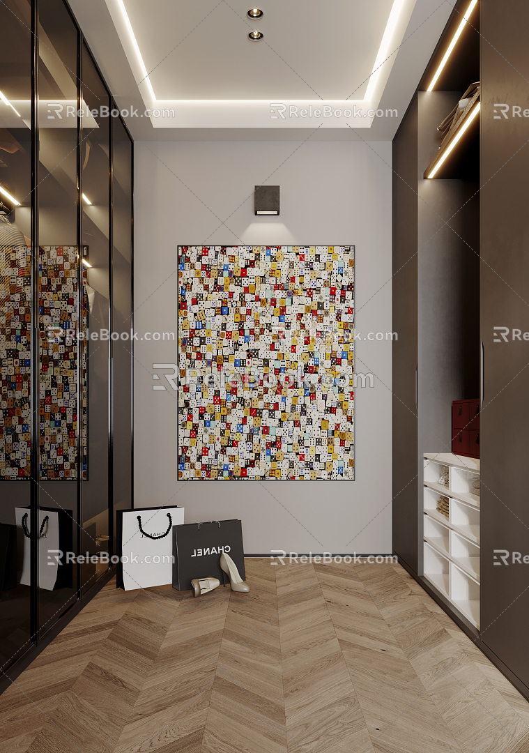 Modern Cloakroom 3d model