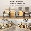 Different Colored Comfortable Chairs With Wooden Armrests Modern Indoor