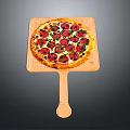 Delicious Pizza Topped With Tomatoes And Cheese On Wooden Serving Board