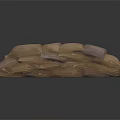 Neatly Stacked Brown Cloth Sacks for Household Storage and Daily Use