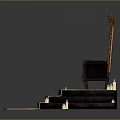Luxurious Red Velvet Throne With Golden Decorations Red Carpet On Steps And Candles