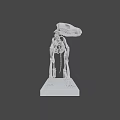 Anatomical Cat Skeleton Model Display On White Base Stand