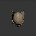 Mythical Style Bronze Metal Helmet With Winged Decorative Details And Vintage Design