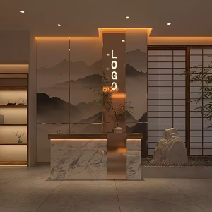 Chinese Teahouse Chinese New Chinese Teahouse Quiet 3d model