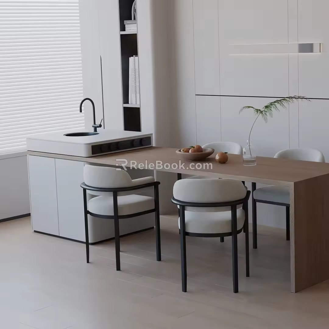 Modern table combination 3d model