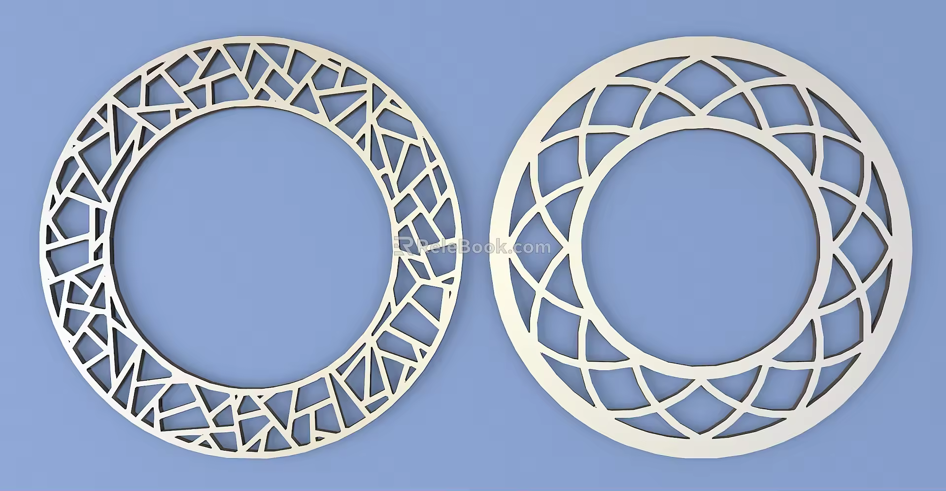 Metal Engraved Pane Border Pattern Lattice Traditional Pattern 3d model