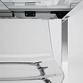 Transparent Modern Table and Chair Set with Clear Acrylic Surface and Metal Legs