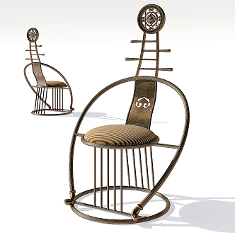 New Chinese-style Taishi Chair 3d model