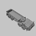 Military Green Large Functional Vehicle With Multi Wheel Cargo Bed And Spare Tire