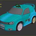 Blue Electric Toy Car Sparkle Car for Kids with Silver Wheels Fun Design
