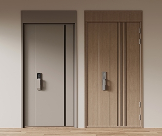 Modern security door entry door 3d model