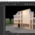 Modern Detached Villa With Light Brown Exterior Multi Storey Balconies Glass Railings And Large Windows