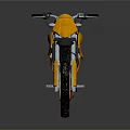 Yellow And White Off Road Motorcycle With Modern Design And Rugged Tires