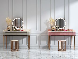 Light Luxury Dressing Table 3d model