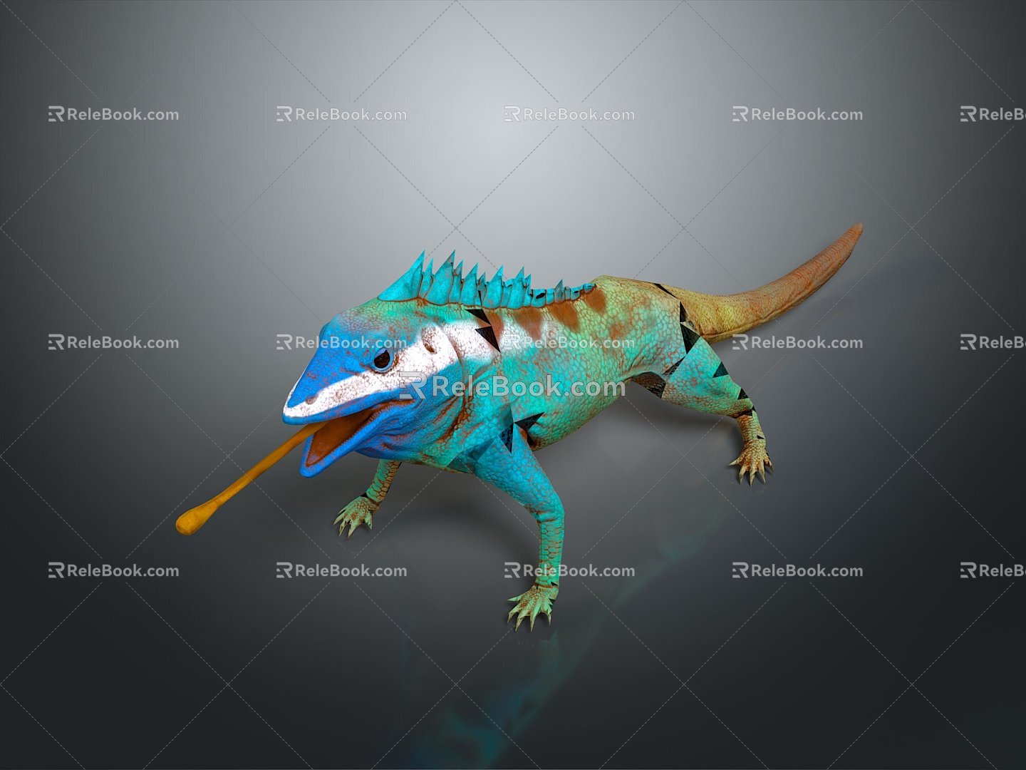 Lizard Anime Lizard Cartoon Lizard Reptile Cold Blooded Animal Reptile Reptile 3d model