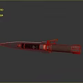 Metallic Mechanical Tool With Sharp Tip Knurled Grip And Colorful Components