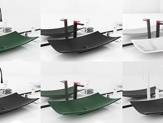 Modern wash basin wash basin counter basin faucet wash basin 3d model