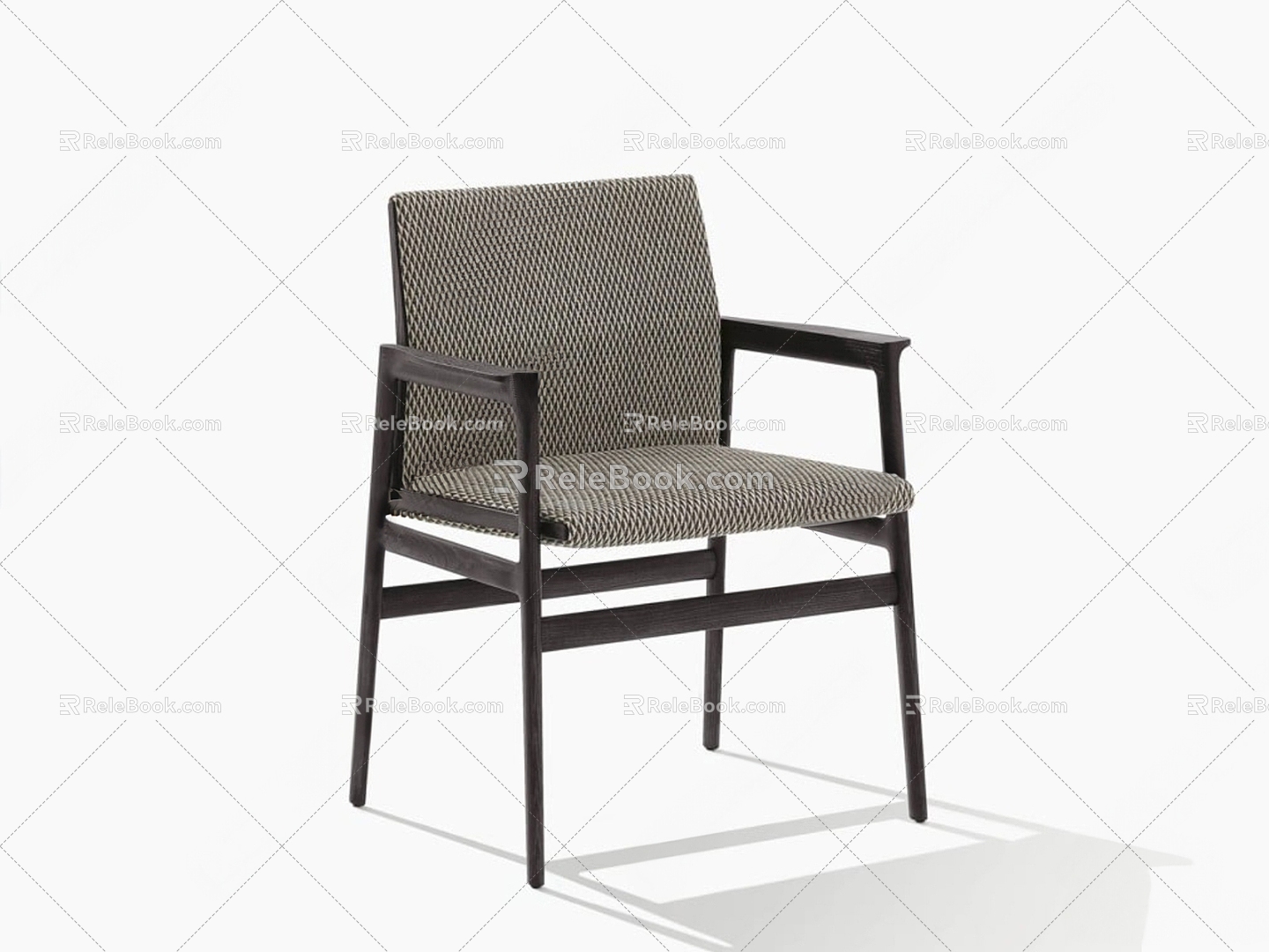 Minimalist Dining Chair Dining Chair Leisure Chair Fabric Chair Armchair 3d model