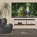 TV Mobile TV Bracket TV Lazy Sofa 3d model