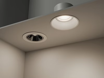 Modern Ceiling Downlights And Spotlights With Recessed Design For Room Corner Lighting 3d model