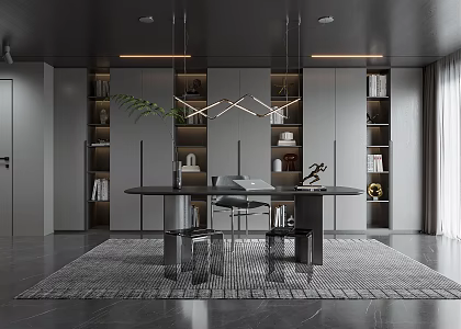 Modern study 3d model