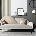 Modern double sofa 3d model