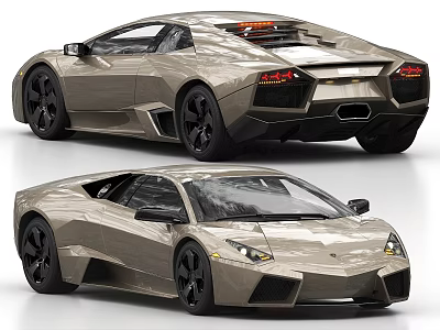 Luxury Sports Car With Metallic Beige Exterior Sleek Design And Black Alloy Wheels 3d model