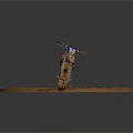 Muddy Blue And Red Off Road Motorcycle With Number 36 On Dirt Terrain