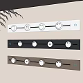 Modern Wall Mounted Socket Strips With Multiple Outlets And Switches In Different Colors 3d model