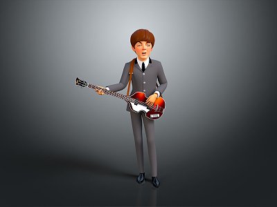 Guitar playing Idol Cartoon Idol Cartoon Idol Cartoon Beauty Cartoon Beauty Cartoon Beauty 3d model