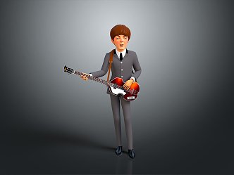 Guitar playing Idol Cartoon Idol Cartoon Idol Cartoon Beauty Cartoon Beauty Cartoon Beauty 3d model