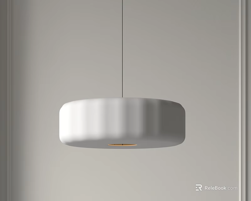 Modern Minimalist Pendant Light With Circular Smooth Design And Soft Illumination 3d model