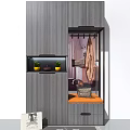 Modern Elegant Shoe Cabinet Design With Wooden Doors And Storage Compartments