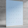 Modern Geometric Bookcase Design With Glass Shelves Wooden Frame And Books