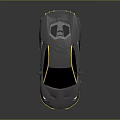 Sleek Silver Sports Car With Yellow Accents And Modern Aerodynamic Design
