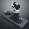 Car Gear Shift Lever With Control Knob And Function Buttons On Interior Console 3d model