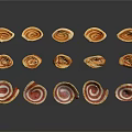 Modern Snack Cat Ear Cake Cat Ear Cookies 3d model