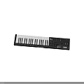 Professional Digital Electronic Keyboard With Black White Keys And Control Knobs 3d model