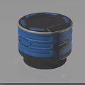 Blue Portable Wireless Bluetooth Speaker With Textured Surface And Control Buttons