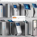 Modern inquiry machine all-in-one machine registration machine number arrangement machine call machine 3d model