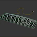 Wired Computer Keyboard With Standard Layout And USB Connection For Office Use 3d model