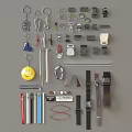 Clothing Accessories Including Metal Buckles Straps And Various Garment Components