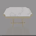 Sleek Swing Door With White Marble Surface And Metal Frame Structure