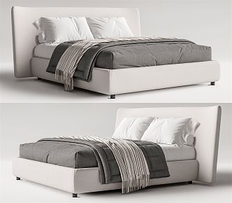 Modern Double Bed 3d model